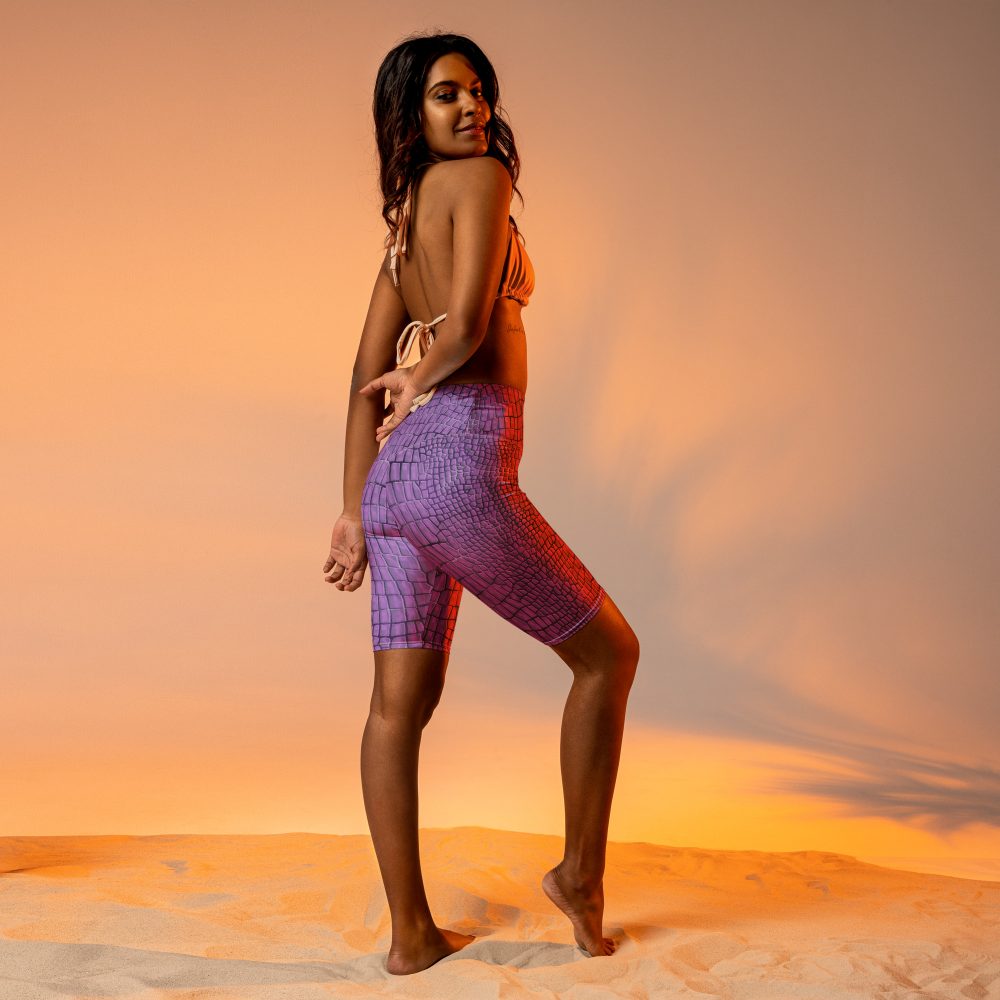 Randall Costume Purple Lizard Dragon Reptile Bike Shorts - Image 4