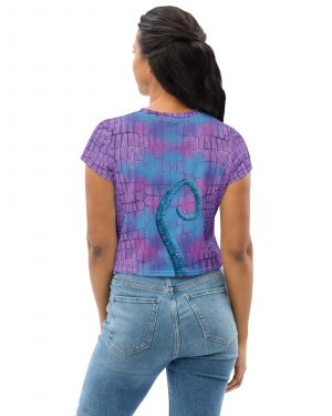 Randall Costume Purple Lizard Dragon Reptile Crop Tee