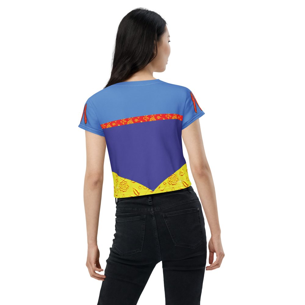 Snow White Costume Princess Cosplay Halloween Crop Tee - Image 3