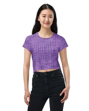 Randall Costume Purple Lizard Dragon Reptile Crop Tee