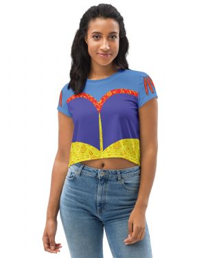 Snow White Costume Princess Cosplay Halloween Crop Tee