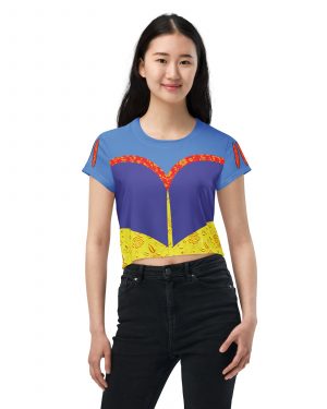 Snow White Costume Princess Cosplay Halloween Crop Tee