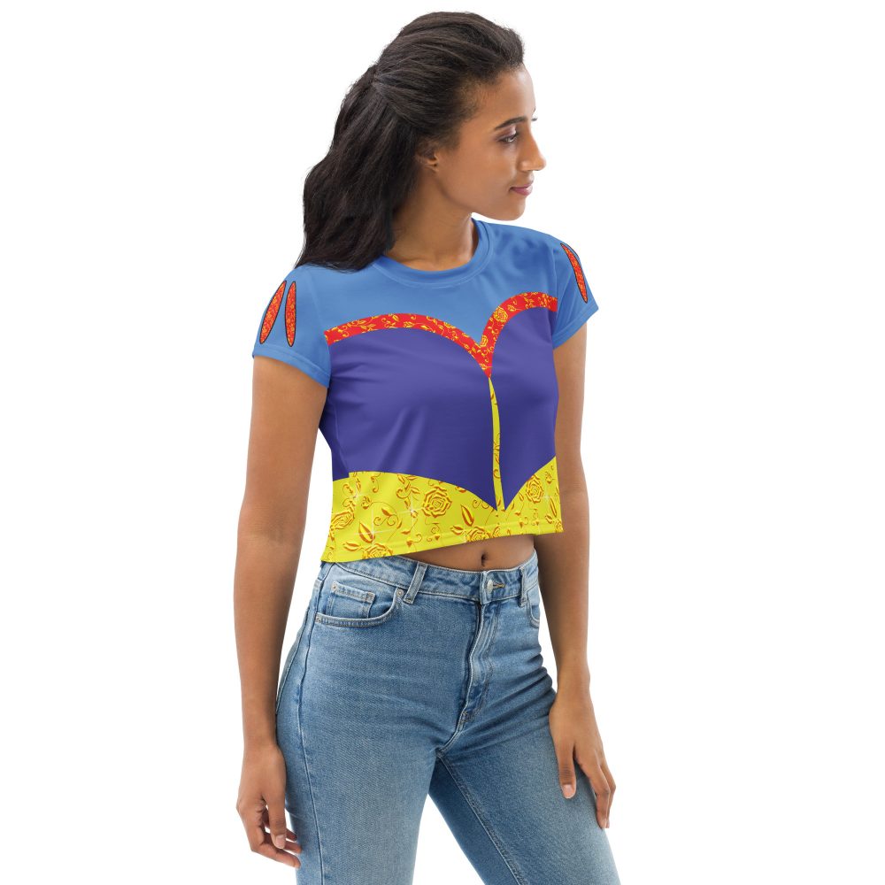 Snow White Costume Princess Cosplay Halloween Crop Tee - Image 6