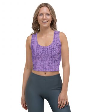 Randall Costume Purple Lizard Dragon Reptile Crop Top