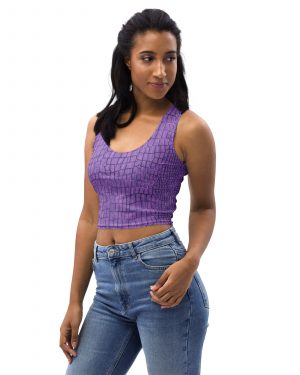 Randall Costume Purple Lizard Dragon Reptile Crop Top