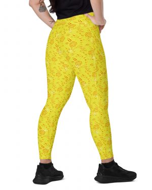 Snow White Costume Princess Cosplay Halloween Crossover leggings with pockets