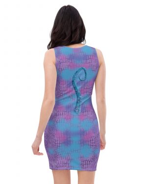 Randall Costume Purple Lizard Dragon Reptile Fitted Bodycon Dress