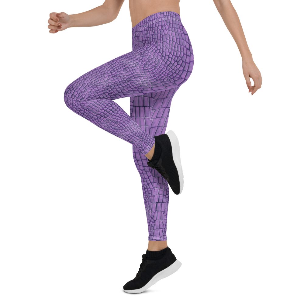 Randall Costume Purple Lizard Dragon Reptile Leggings - Image 8