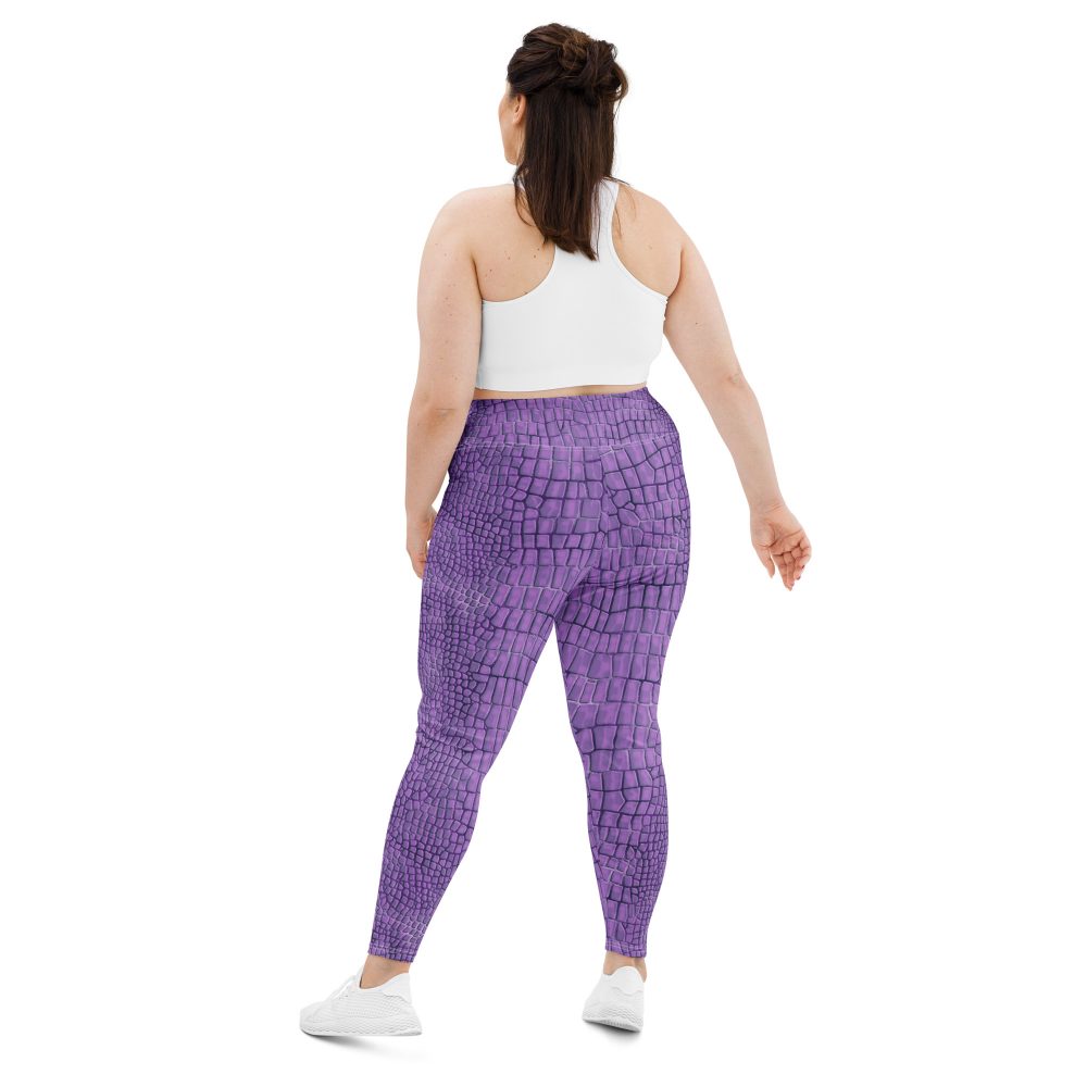 Randall Costume Purple Lizard Dragon Reptile Plus Size Leggings - Image 3