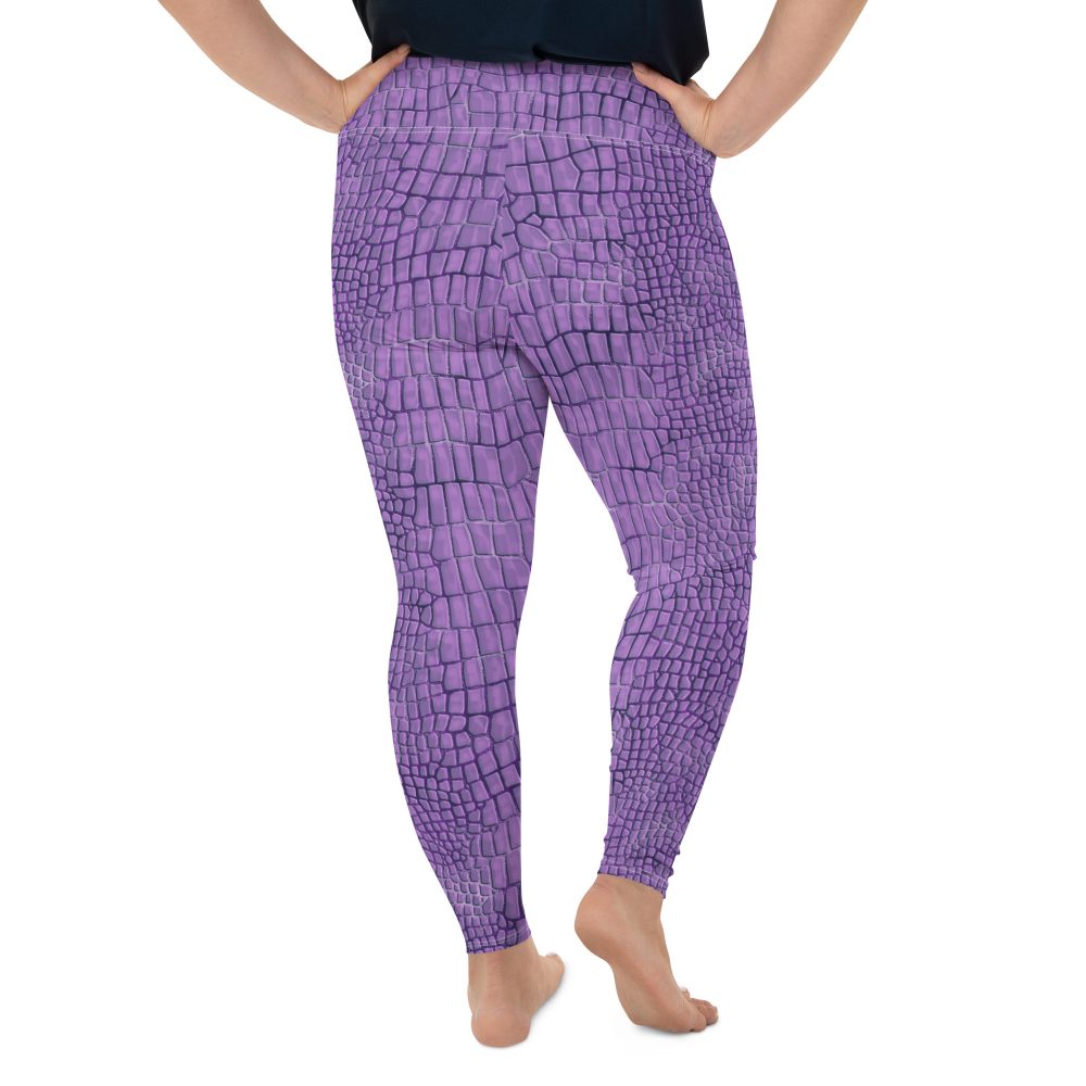 Randall Costume Purple Lizard Dragon Reptile Plus Size Leggings - Image 6