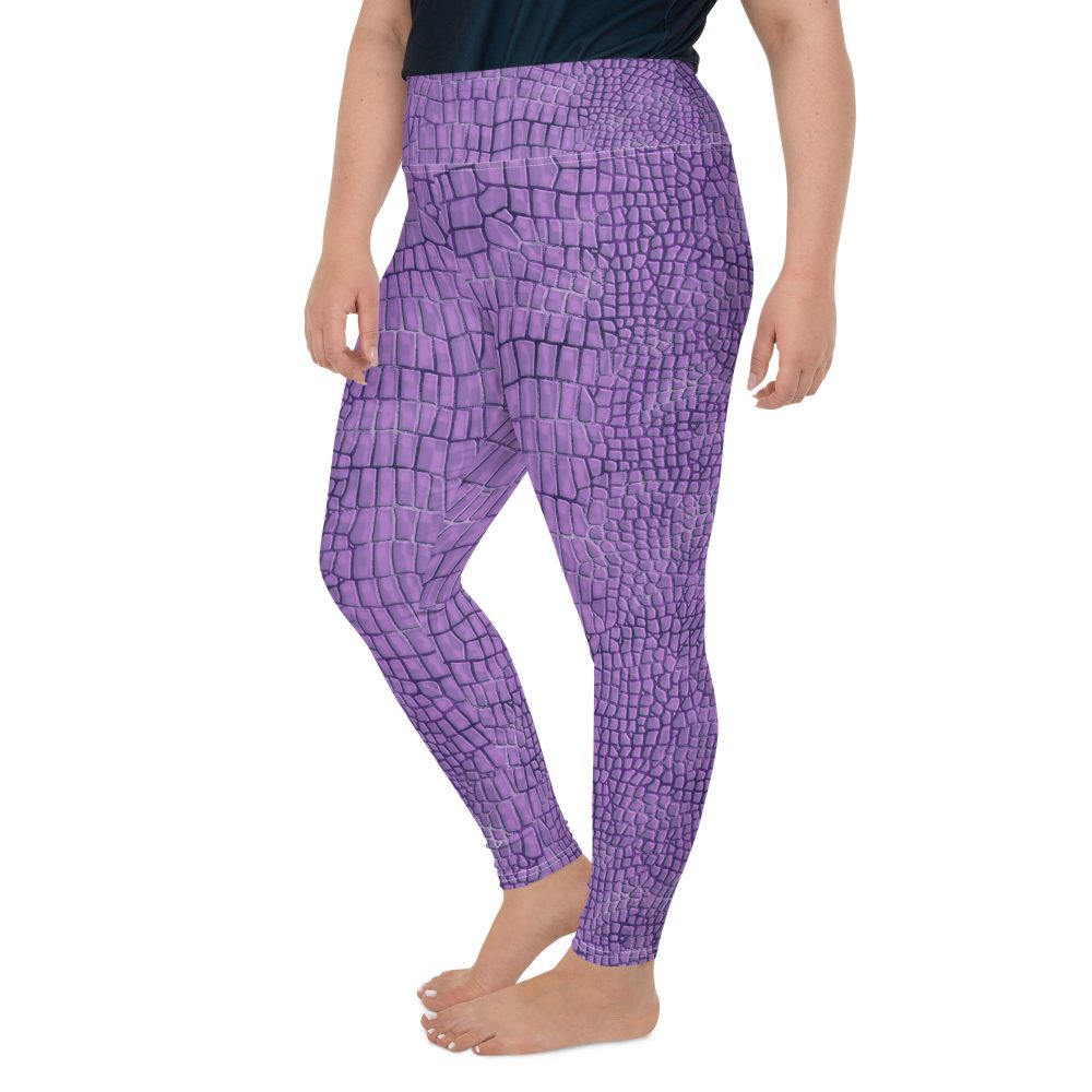 Randall Costume Purple Lizard Dragon Reptile Plus Size Leggings - Image 8