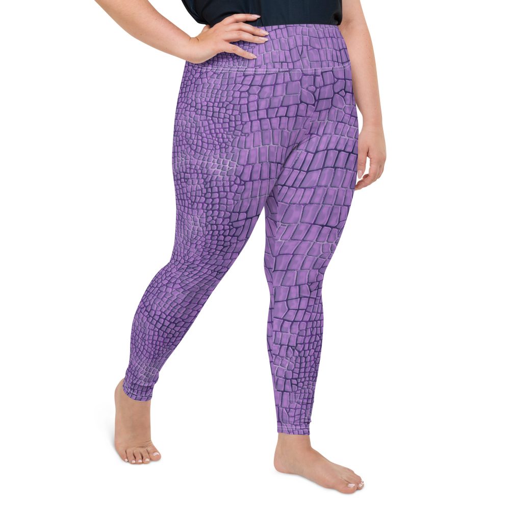Randall Costume Purple Lizard Dragon Reptile Plus Size Leggings - Image 7