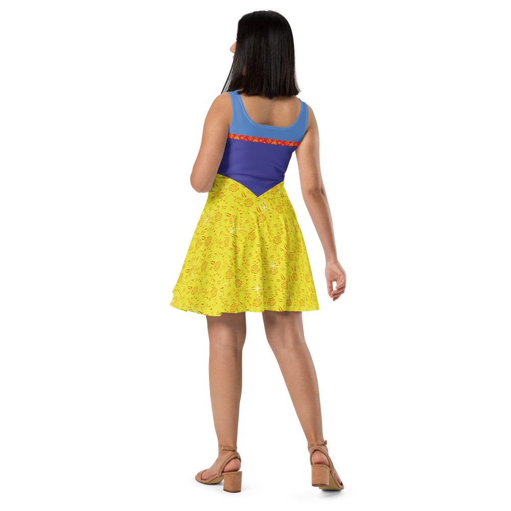 Snow White Costume Princess Cosplay Halloween Skater Dress - Image 9