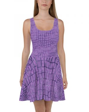 Randall Costume Purple Lizard Dragon Reptile Skater Dress