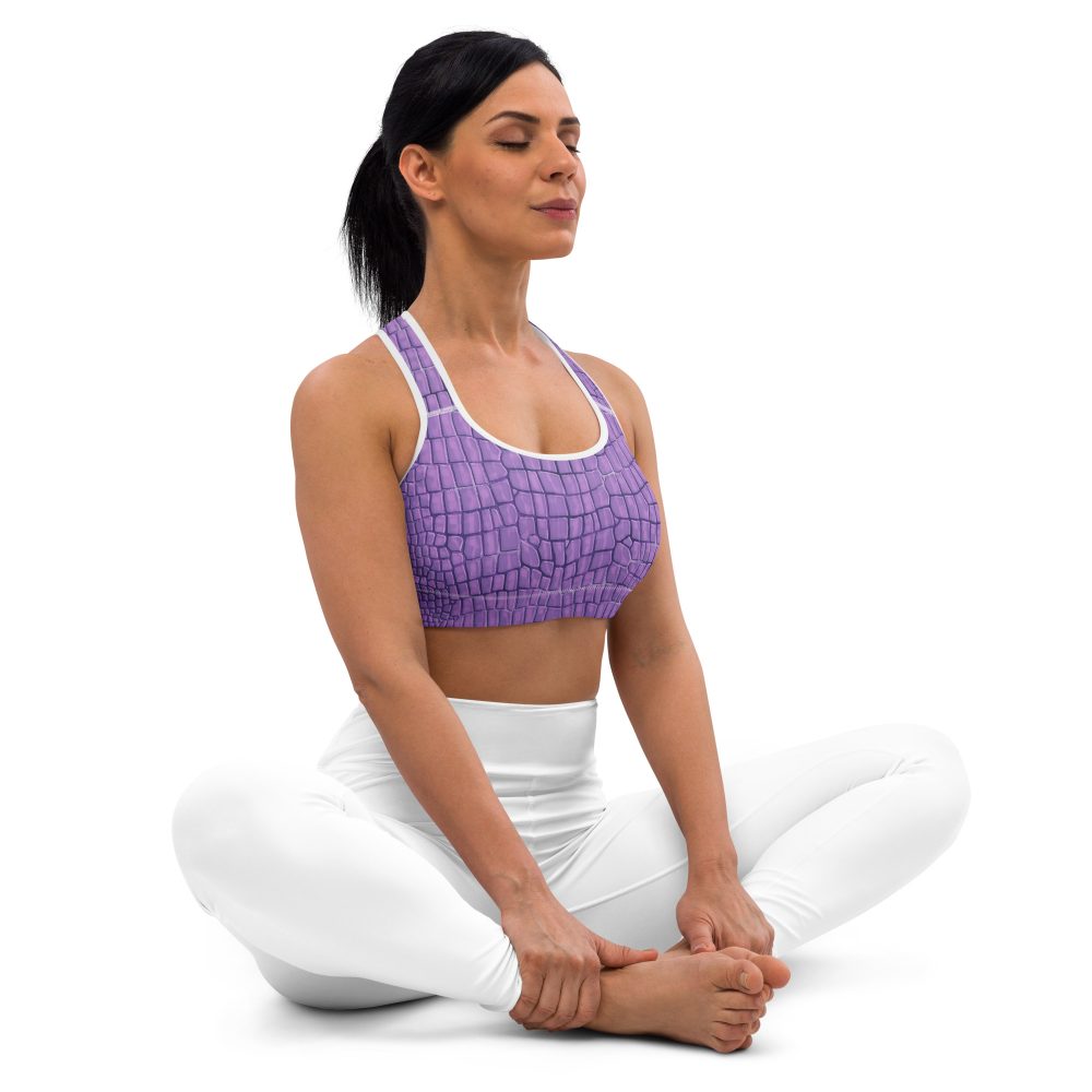 Randall Costume Purple Lizard Dragon Reptile Sports bra - Image 8