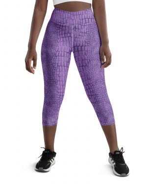 Randall Costume Purple Lizard Dragon Reptile Yoga Capri Leggings