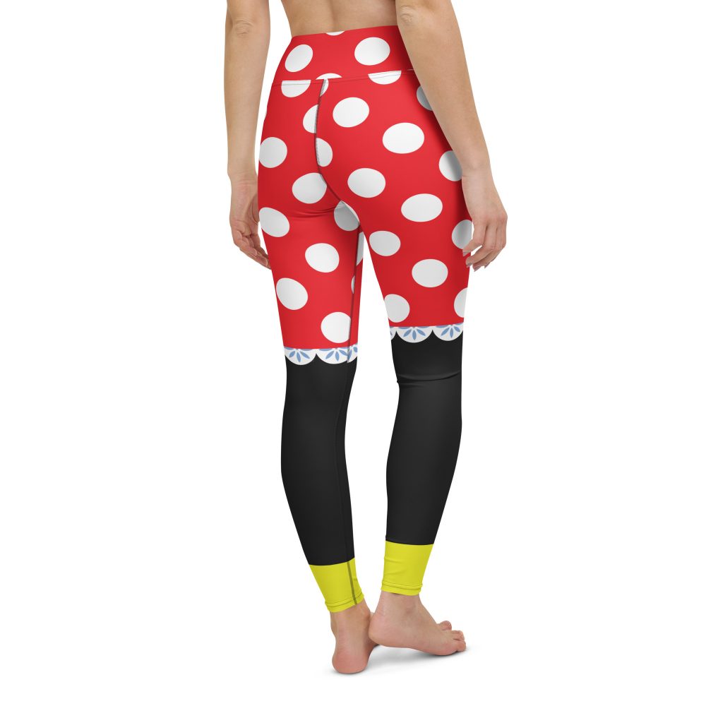 Mouse Costume Red White Polka Dot Yoga Leggings - Image 12