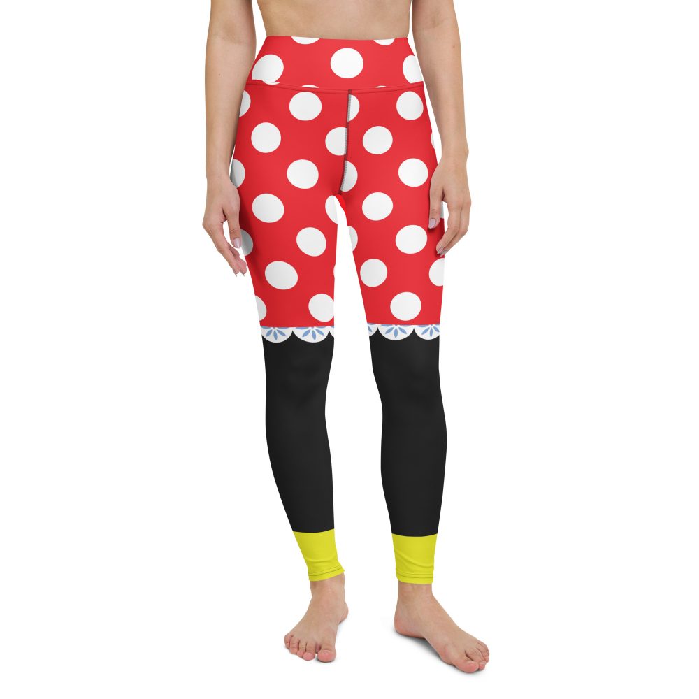 Mouse Costume Red White Polka Dot Yoga Leggings - Image 8