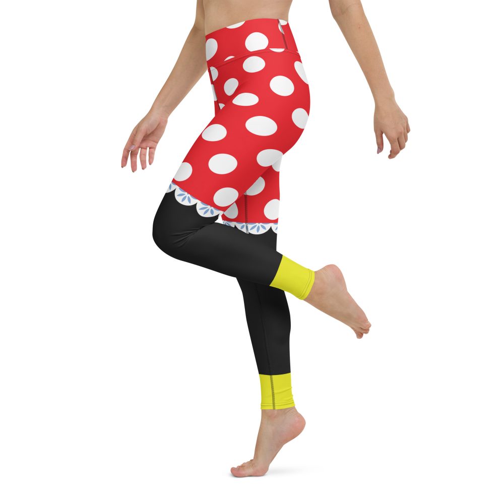 Mouse Costume Red White Polka Dot Yoga Leggings - Image 9