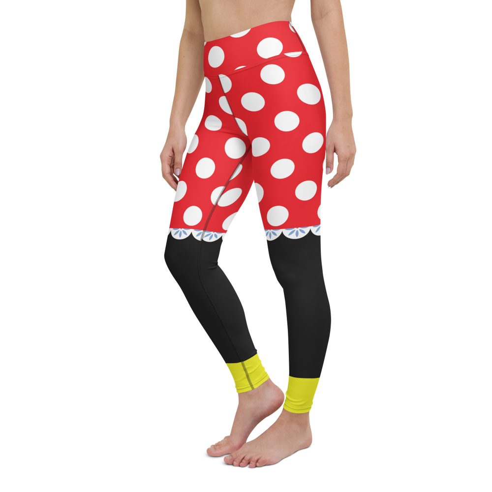 Mouse Costume Red White Polka Dot Yoga Leggings