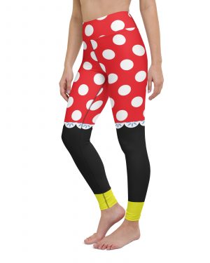 Mouse Costume Red White Polka Dot Yoga Leggings