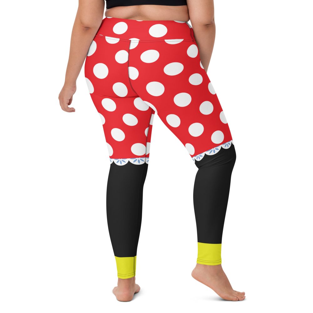 Mouse Costume Red White Polka Dot Yoga Leggings - Image 4