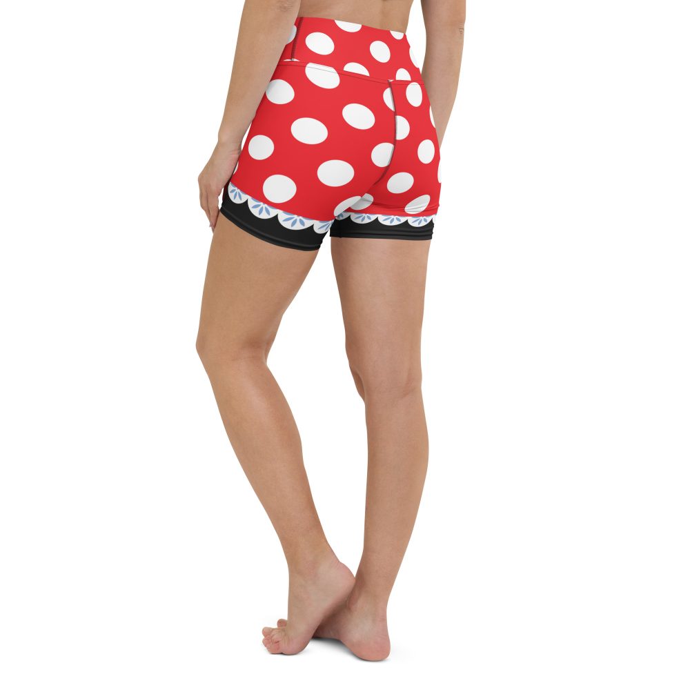 Mouse Costume Red White Polka Dot Yoga Shorts - Image 11