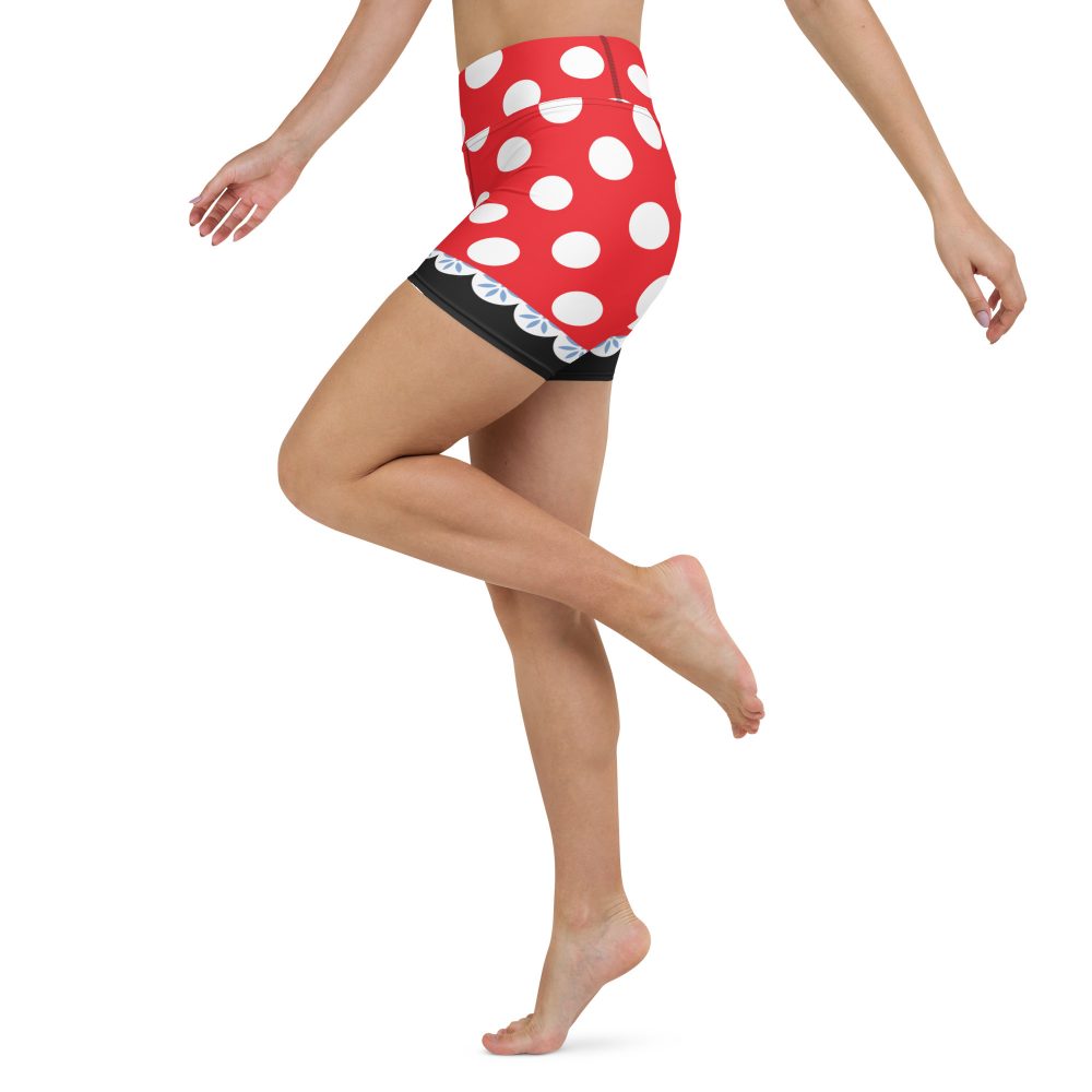 Mouse Costume Red White Polka Dot Yoga Shorts - Image 7