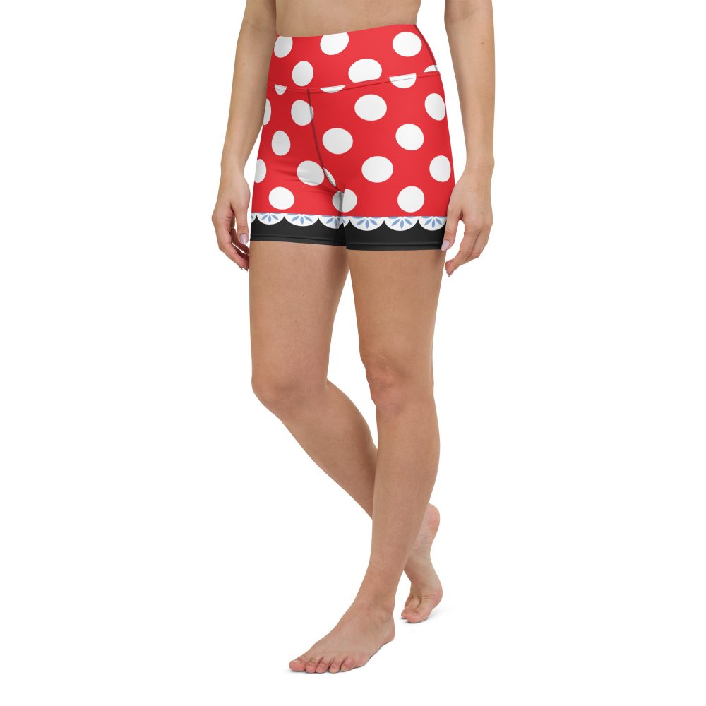 Mouse Costume Red White Polka Dot Yoga Shorts - Image 8