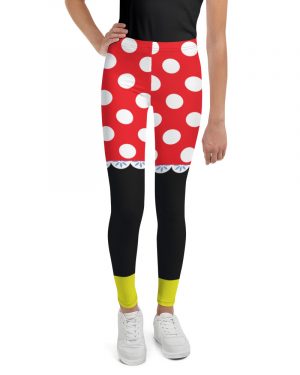 Mouse Costume Red White Polka Dot Youth Leggings