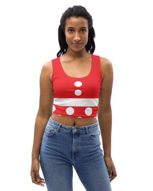 Mouse Costume Red White Polka Dot Crop Top