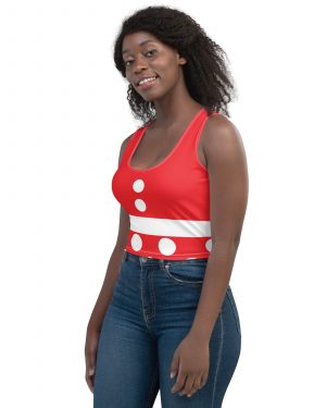 Mouse Costume Red White Polka Dot Crop Top
