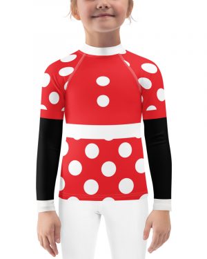 Mouse Costume Red White Polka Dot Kids Long Sleeve Shirt