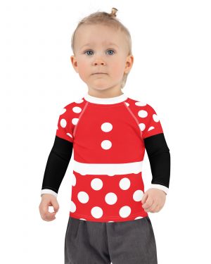 Mouse Costume Red White Polka Dot Kids Long Sleeve Shirt