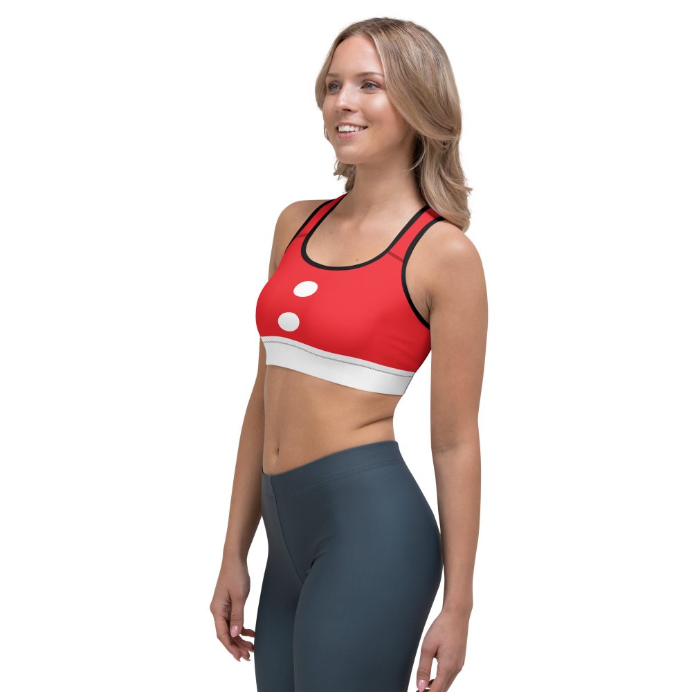 Mouse Costume Red White Polka Dot Sports bra - Image 6