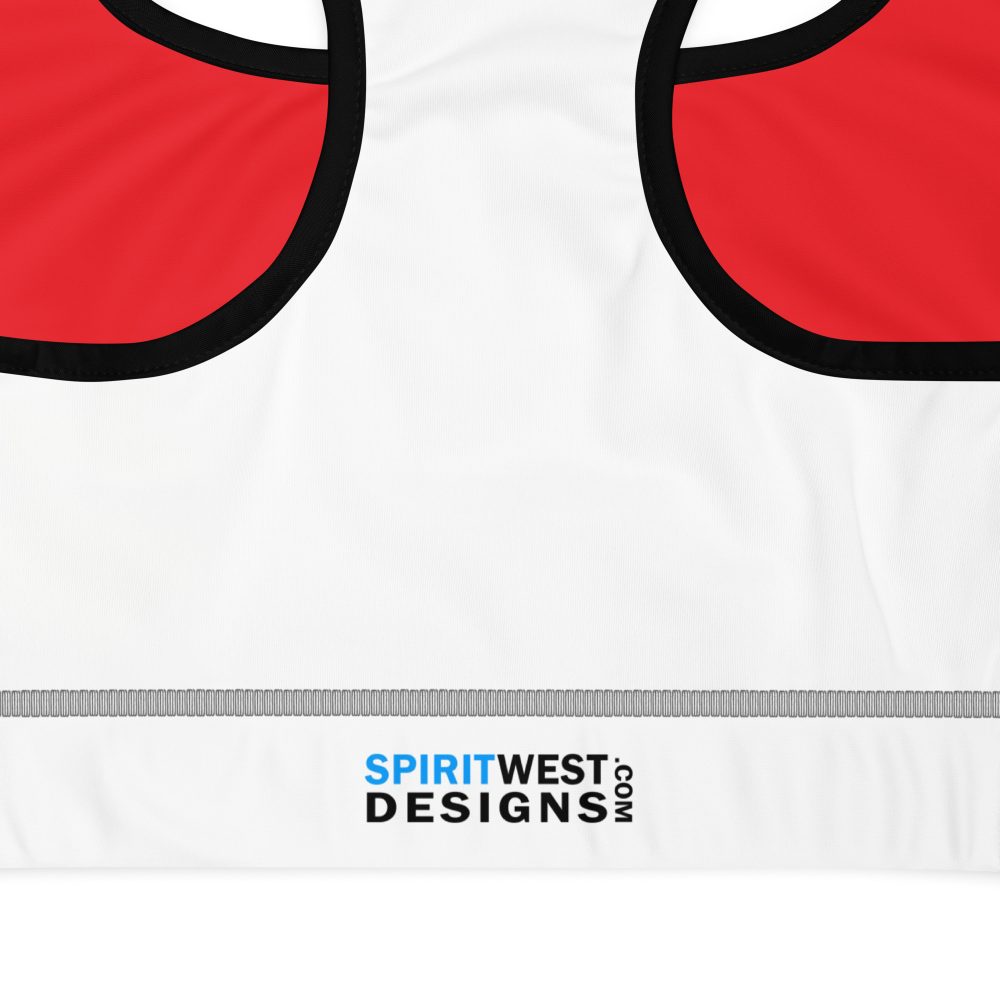 Mouse Costume Red White Polka Dot Sports bra - Image 5