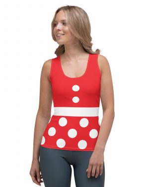 Mouse Costume Red White Polka Dot Tank Top