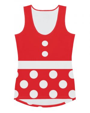 Mouse Costume Red White Polka Dot Tank Top