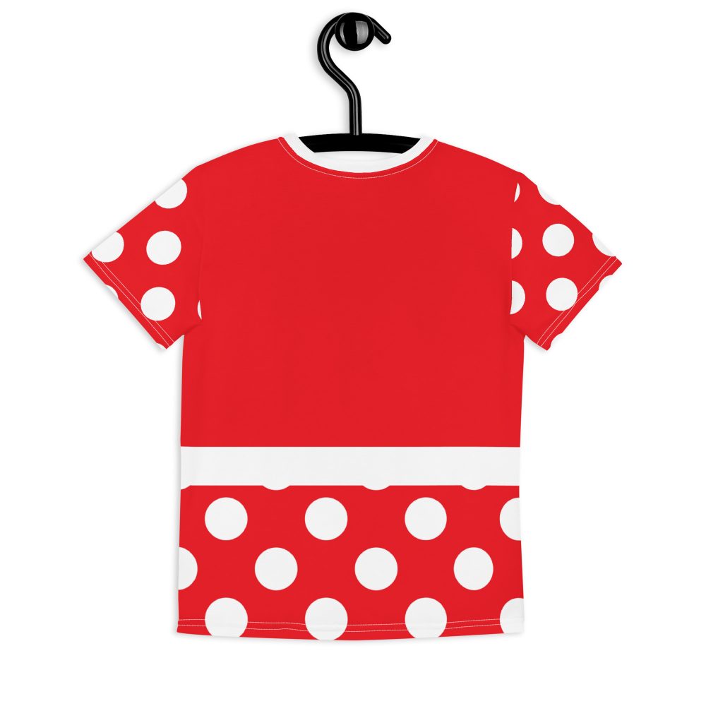 Mouse Costume Red White Polka Dot Youth T-Shirt - Image 3