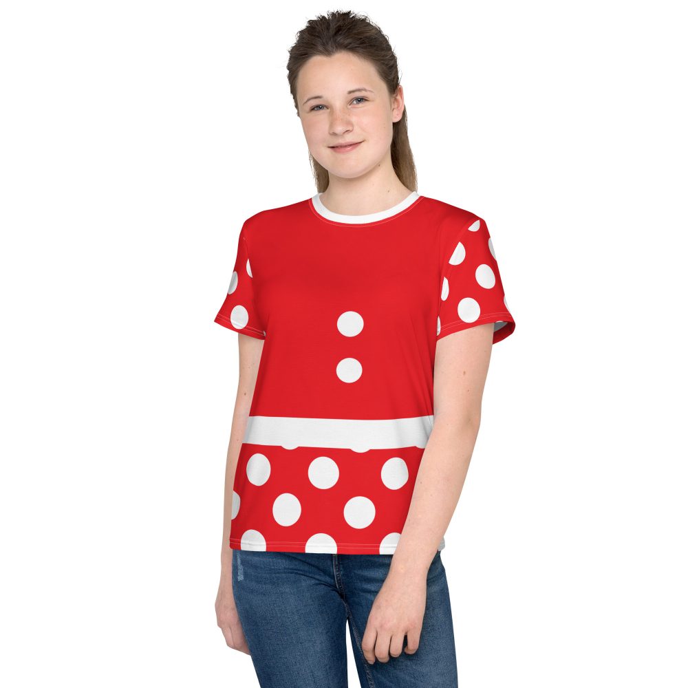 Mouse Costume Red White Polka Dot Youth T-Shirt