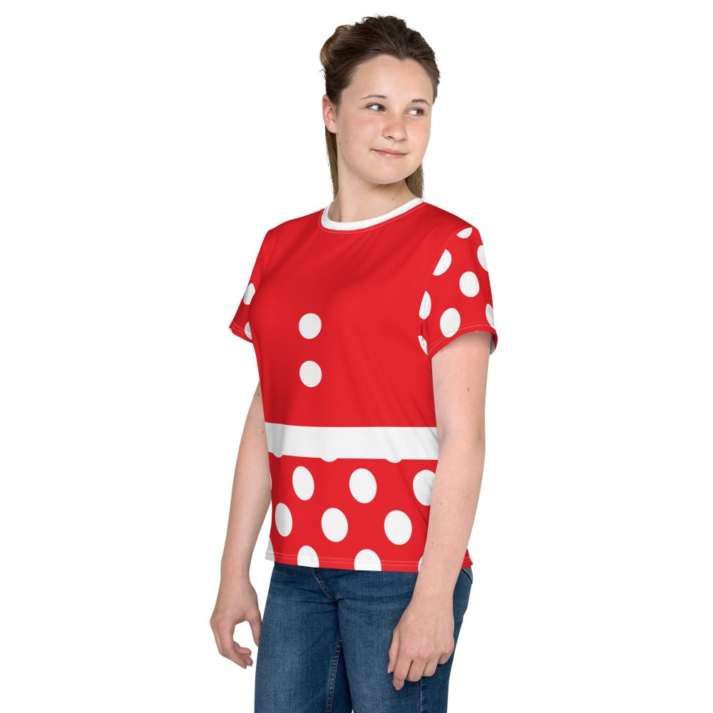 Mouse Costume Red White Polka Dot Youth T-Shirt - Image 6