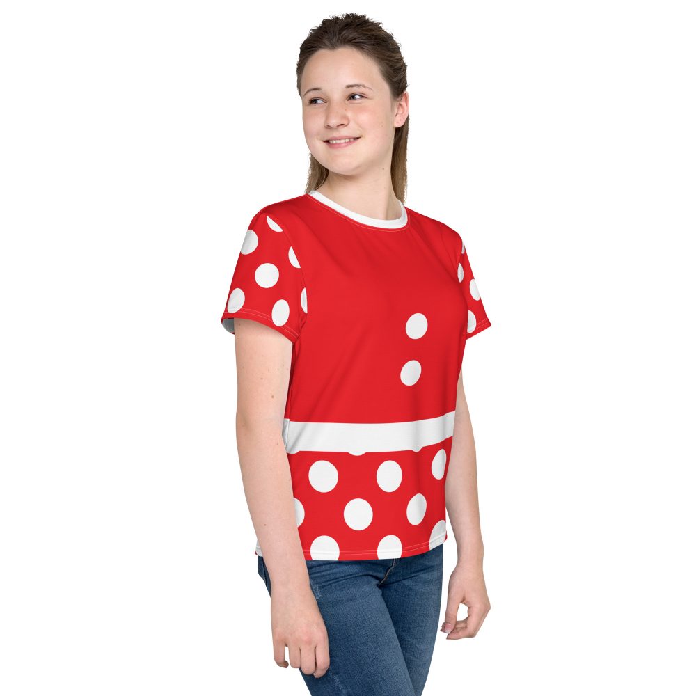 Mouse Costume Red White Polka Dot Youth T-Shirt - Image 5