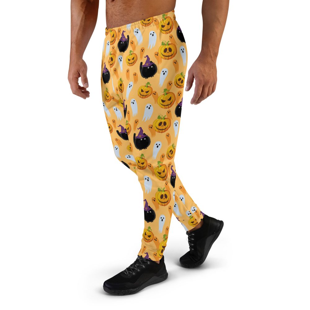 Halloween Cats Pumpkins Ghosts Men's Joggers - Image 3