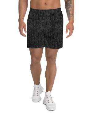 Black Lizard Dragon Scales Reptile Skin Cosplay Halloween Costume Men’s Athletic Shorts
