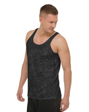 Black Lizard Dragon Scales Reptile Skin Cosplay Halloween Costume Unisex Tank Top