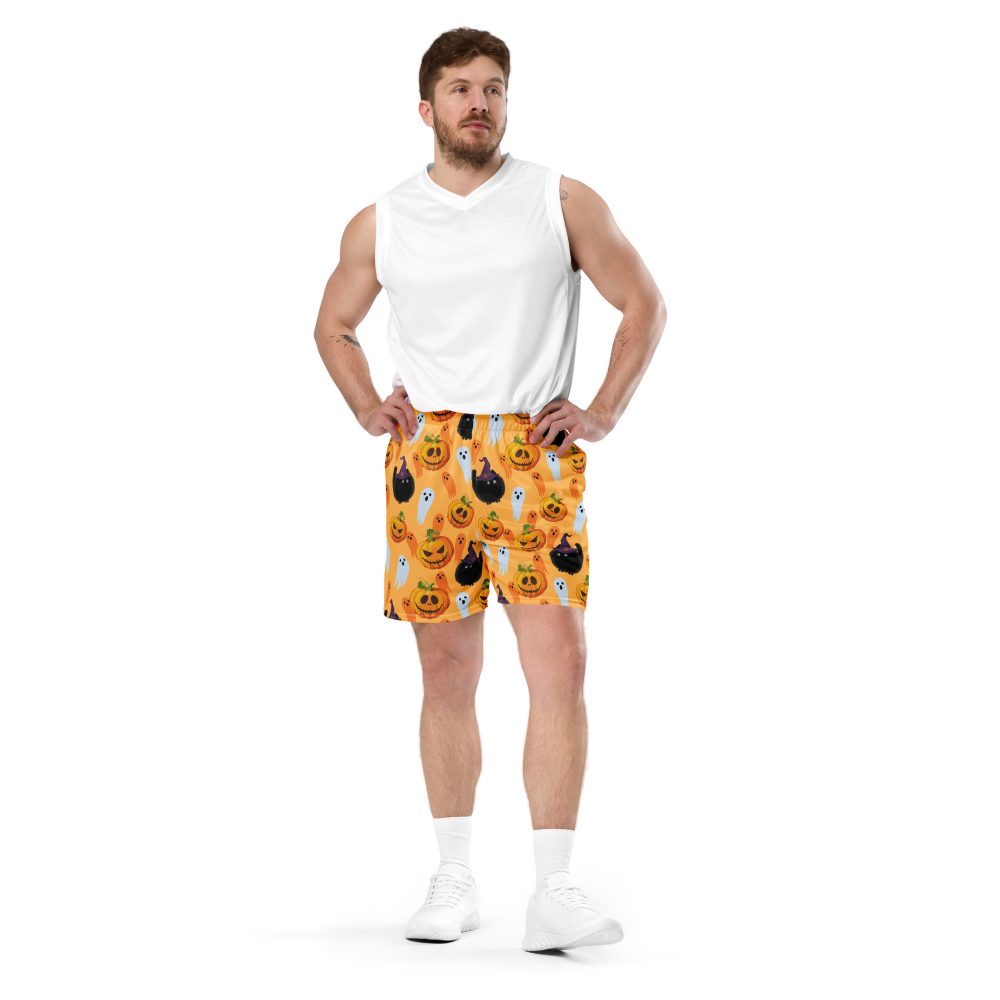 Halloween Pumpkins Unisex Mesh Shorts - Image 4