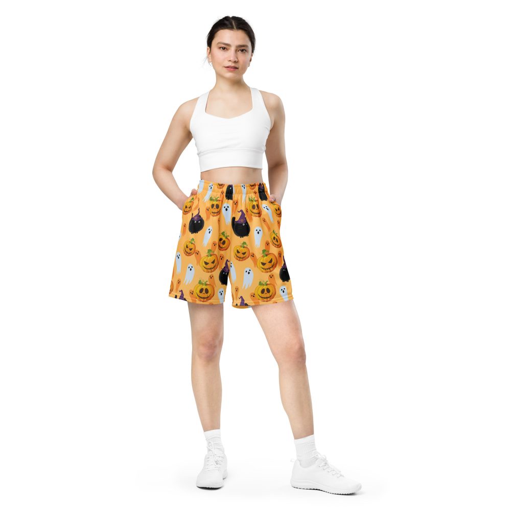Halloween Pumpkins Unisex Mesh Shorts - Image 5