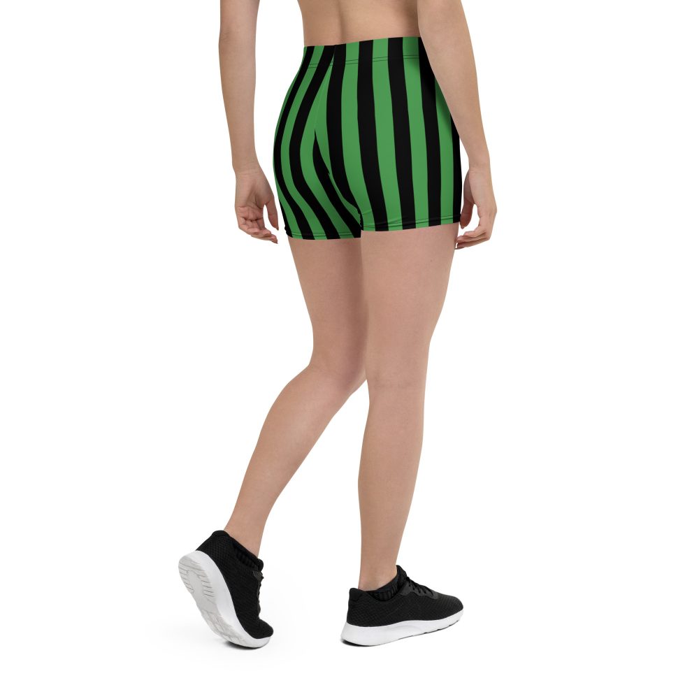 Green and Black Stripes Halloween Witch Pirate Costume Striped Shorts - Image 4