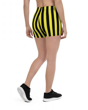 Yellow and Black Stripes Pirate Witch Goth Costume Striped Shorts