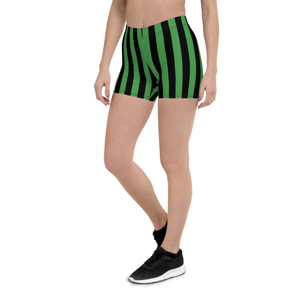 Green and Black Stripes Halloween Witch Pirate Costume Striped Shorts - Image 7